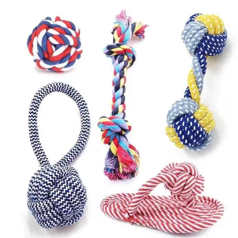Dog Toy Carrot Knot Rope Ball