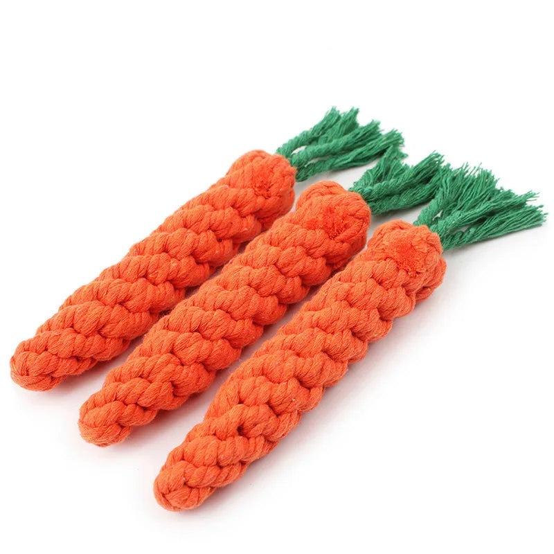 Dog Toy Carrot Knot Rope Ball