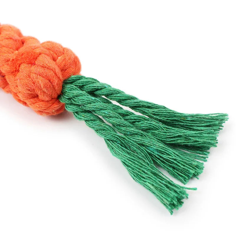 Dog Toy Carrot Knot Rope Ball