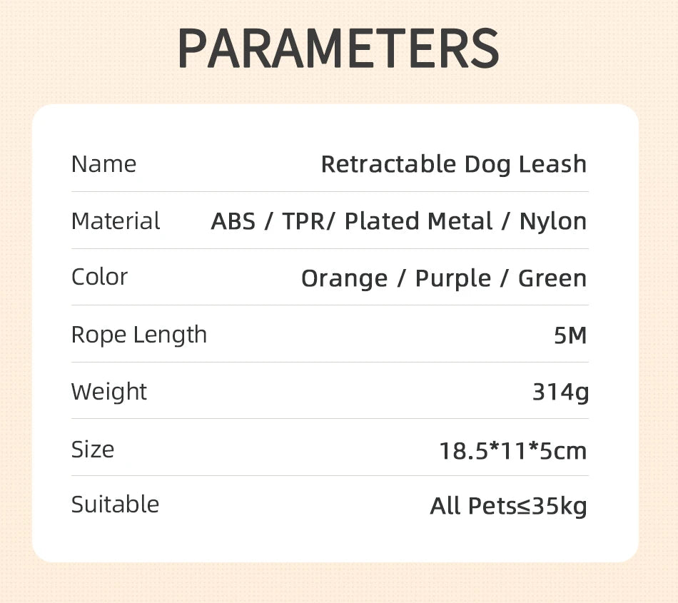 Automatic Retractable Dog Leash