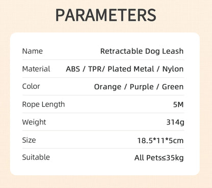 Automatic Retractable Dog Leash